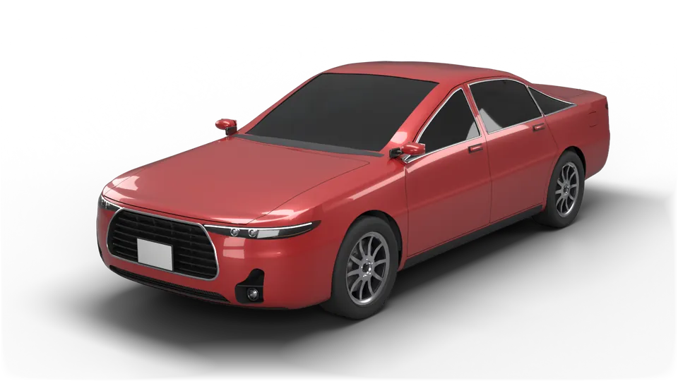 A red sedan as shown in the app